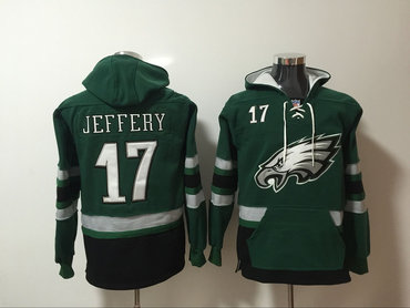 Philadelphia Eagles 17 Alshon Jeffery Green All Stitched Hooded Sweatshirt Philadelphia Eagles 17 Alshon Jeffery Green All Stitched Hooded Sweatshirt