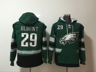 Philadelphia Eagles 29 LeGarrette Blount Green All Stitched Hooded Sweatshirt Philadelphia Eagles 29 LeGarrette Blount Green All Stitched Hooded Sweatshirt