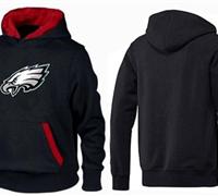 Philadelphia Eagles Logo Pullover Hoodie Black & Red Philadelphia Eagles Logo Pullover Hoodie Black & Red