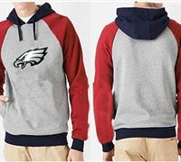 Philadelphia Eagles Logo Pullover Hoodie Grey & Red Philadelphia Eagles Logo Pullover Hoodie Grey & Red