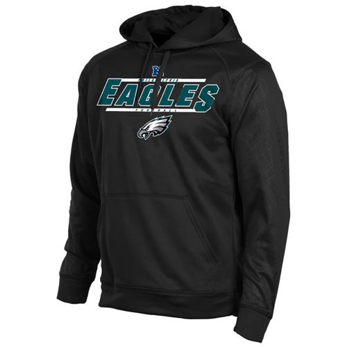 Philadelphia Eagles Majestic Synthetic Hoodie Sweatshirt Black Philadelphia Eagles Majestic Synthetic Hoodie Sweatshirt Black