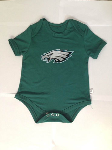 Philadelphia Eagles Newborn Creeper Set - Middle Green