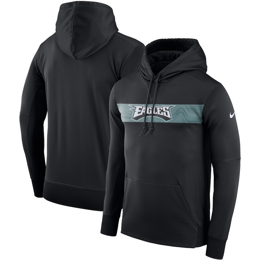 Philadelphia Eagles Nike Sideline Team Performance Pullover Hoodie Black Philadelphia Eagles Nike Sideline Team Performance Pullover Hoodie Black