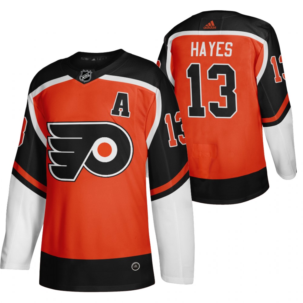 Philadelphia Flyers #13 Kevin Hayes Orange Men's Adidas 2020-21 Reverse Retro Alternate NHL Jersey Philadelphia Flyers #13 Kevin Hayes Orange Men's Adidas 2020-21 Reverse Retro Alternate NHL Jersey
