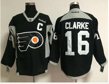 Philadelphia Flyers #16 Bobby Clarke Black Practice Stitched NHL Jersey