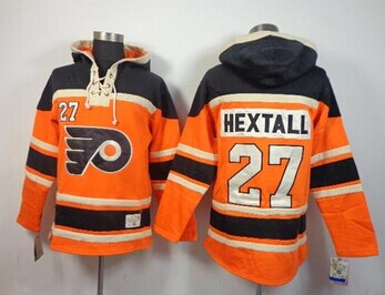 Philadelphia Flyers #27 Ron Hextall Orange Sawyer Hooded Sweatshirt Stitched NHL Jersey Philadelphia Flyers #27 Ron Hextall Orange Sawyer Hooded Sweatshirt Stitched NHL Jersey