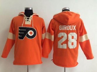 Philadelphia Flyers #28 Claude Giroux Orange Pullover NHL Hoodie Philadelphia Flyers #28 Claude Giroux Orange Pullover NHL Hoodie