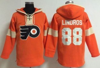 Philadelphia Flyers #88 Eric Lindros Orange Pullover NHL Hoodie Philadelphia Flyers #88 Eric Lindros Orange Pullover NHL Hoodie