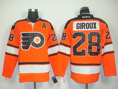 Philadelphia Flyers 28 CLAUDE GIROUX 2012 orange Winter Classic Premier Jersey