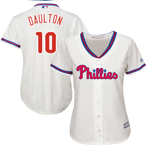 Phillies #10 Darren Daulton Cream Alternate Women's Stitched MLB Jersey Phillies #10 Darren Daulton Cream Alternate Women's Stitched MLB Jersey