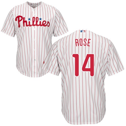 Phillies #14 Pete Rose White(Red Strip) Cool Base Stitched Youth MLB Jersey Phillies #14 Pete Rose White(Red Strip) Cool Base Stitched Youth MLB Jersey