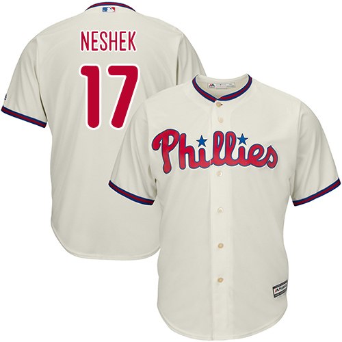 Phillies #17 Pat Neshek Cream Cool Base Stitched Youth MLB Jersey