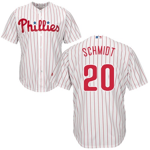 Phillies #20 Mike Schmidt White(Red Strip) Cool Base Stitched Youth MLB Jersey Phillies #20 Mike Schmidt White(Red Strip) Cool Base Stitched Youth MLB Jersey