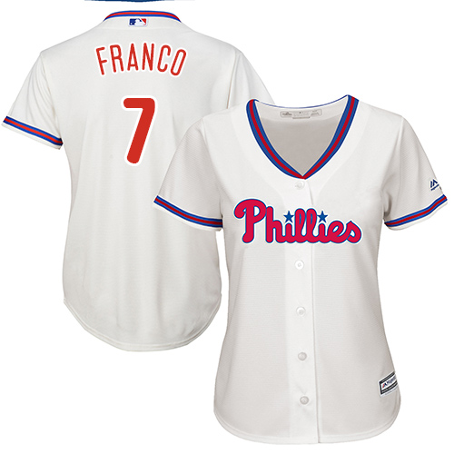 Phillies #7 Maikel Franco Cream Alternate Women's Stitched MLB Jersey Phillies #7 Maikel Franco Cream Alternate Women's Stitched MLB Jersey