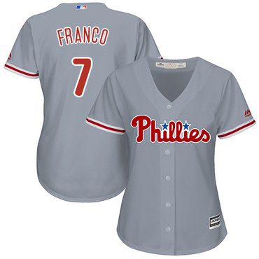 Phillies #7 Maikel Franco Grey Road Women's Stitched MLB Jersey Phillies #7 Maikel Franco Grey Road Women's Stitched MLB Jersey