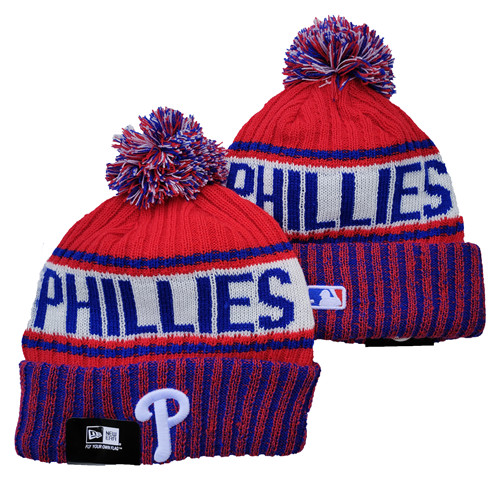 Phillies Team Logo Pom Knit Hat YD Phillies Team Logo Pom Knit Hat YD