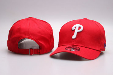 Phillies Team Logo Red Adjustable Hat YP