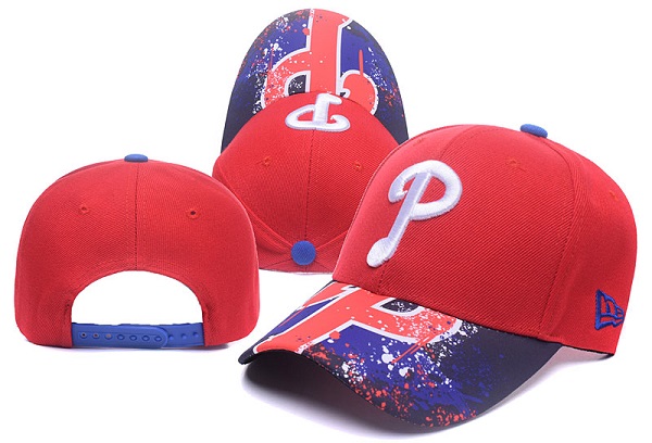 Phillies Team Logo Red Snapback Adjustable Hat