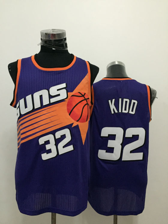 Phoenix Suns #32 Jason Kidd PurpleThrowback Stitched NBA Jersey