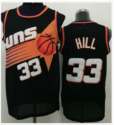 Phoenix Suns #33 Grant Hill Black Throwback Stitched NBA Jersey