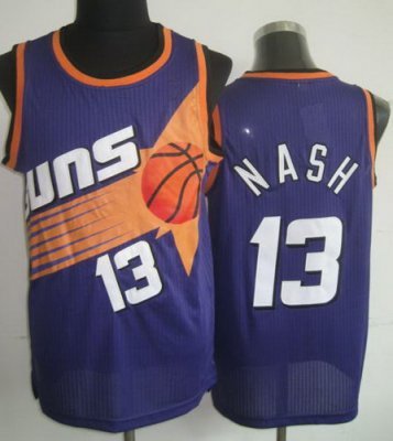 Phoenix Suns 13 Steve Nash Purple Hardwood Classics Revolution 30 NBA Jerseys