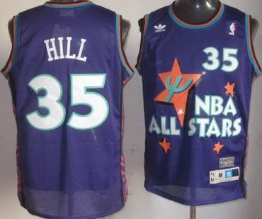 Phoenix Suns 35 Grant Hill Purple 1995 All Star Throwback NBA Jerseys