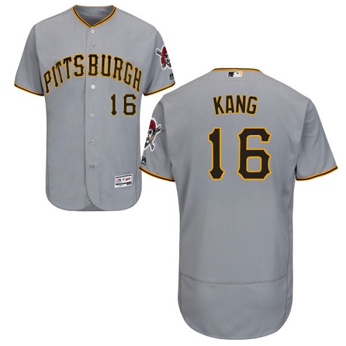 Pirates #16 Jung-ho Kang Grey Flexbase Authentic Collection Stitched MLB Jersey