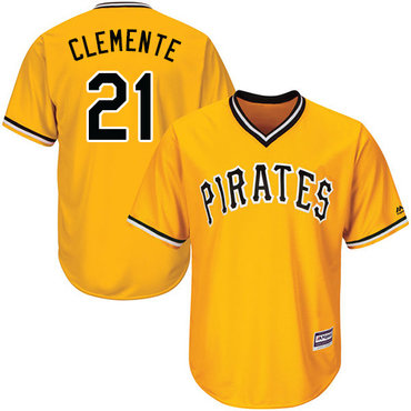 Pirates #21 Roberto Clemente Gold Cool Base Stitched Youth MLB Jersey Pirates #21 Roberto Clemente Gold Cool Base Stitched Youth MLB Jersey