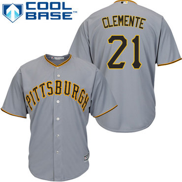 Pirates #21 Roberto Clemente Grey Cool Base Stitched Youth MLB Jersey Pirates #21 Roberto Clemente Grey Cool Base Stitched Youth MLB Jersey