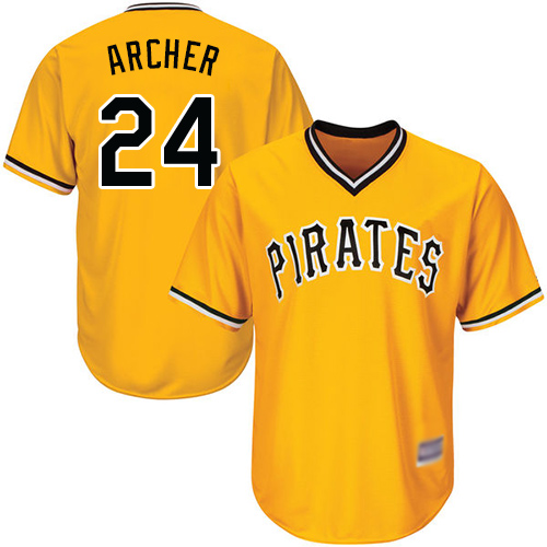 Pirates #24 Chris Archer Gold Cool Base Stitched Youth Baseball Jersey Pirates #24 Chris Archer Gold Cool Base Stitched Youth Baseball Jersey