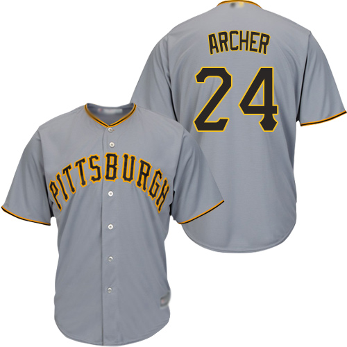 Pirates #24 Chris Archer Grey Cool Base Stitched Youth Baseball Jersey Pirates #24 Chris Archer Grey Cool Base Stitched Youth Baseball Jersey