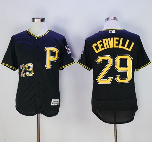 Pirates #29 Francisco Cervelli Black Flexbase Authentic Collection Stitched MLB Jersey