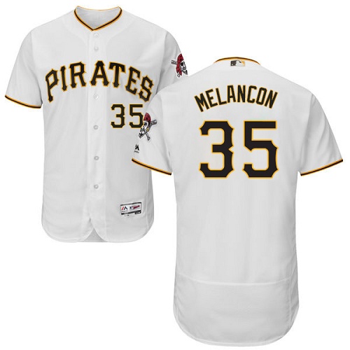 Pirates #35 Mark Melancon White Flexbase Authentic Collection Stitched MLB Jersey