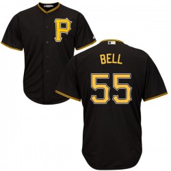 Pirates #55 Josh Bell Black Cool Base Authentic Collection Stitched MLB Jersey