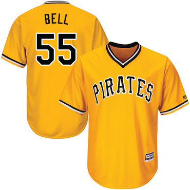 Pirates #55 Josh Bell Gold Cool Base Stitched Youth MLB Jersey Pirates #55 Josh Bell Gold Cool Base Stitched Youth MLB Jersey