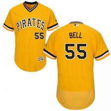 Pirates #55 Josh Bell Gold Flexbase Stitched MLB Jersey