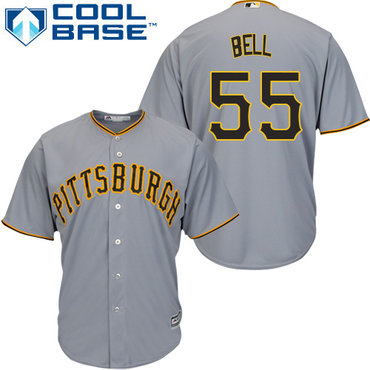 Pirates #55 Josh Bell Grey Cool Base Stitched Youth MLB Jersey Pirates #55 Josh Bell Grey Cool Base Stitched Youth MLB Jersey