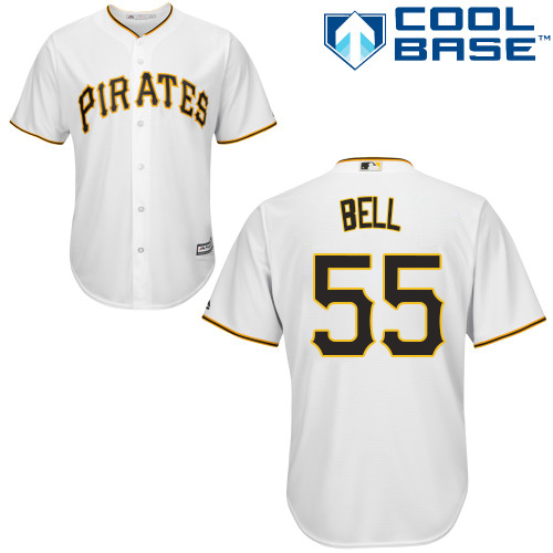 Pirates #55 Josh Bell White Cool Base Stitched Youth MLB Jersey Pirates #55 Josh Bell White Cool Base Stitched Youth MLB Jersey