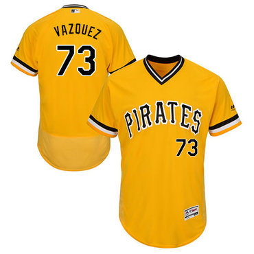 Pirates #73 Felipe Vazquez Gold Flexbase Authentic Collection Stitched Baseball Jersey
