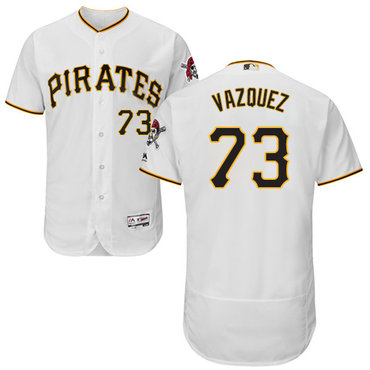 Pirates #73 Felipe Vazquez White Flexbase Authentic Collection Stitched Baseball Jersey