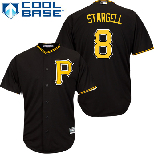 Pirates #8 Willie Stargell Black Cool Base Stitched Youth MLB Jersey Pirates #8 Willie Stargell Black Cool Base Stitched Youth MLB Jersey