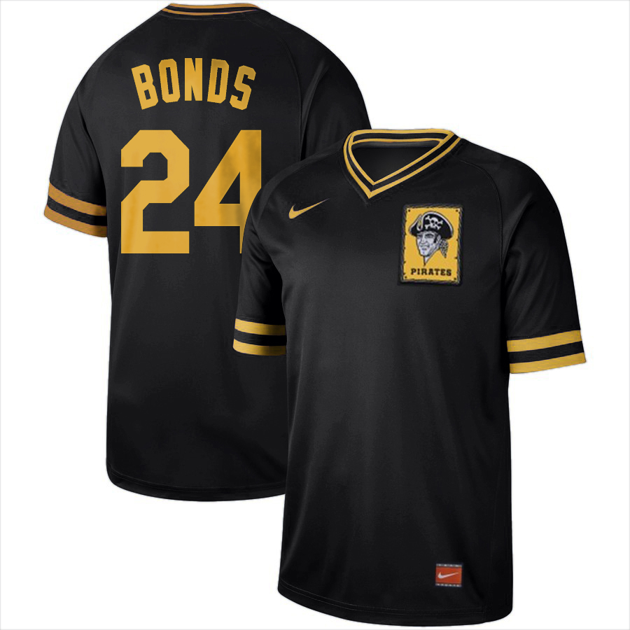 Pirates 24 Barry Bonds Black Throwback Jersey