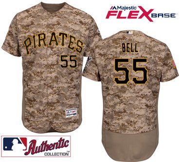 Pirates 55 Josh Bell Camo Flexbase Authentic Stitched MLB Jersey