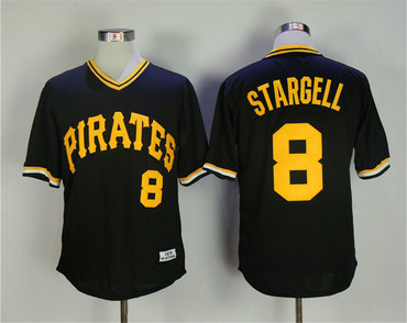 Pirates 8 Willie Stargell Black 1979 Throwback Jersey