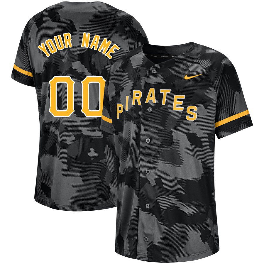 Pirates Black Camo Fashion Men's Customized Jersey Pirates Black Camo Fashion Men's Customized Jersey