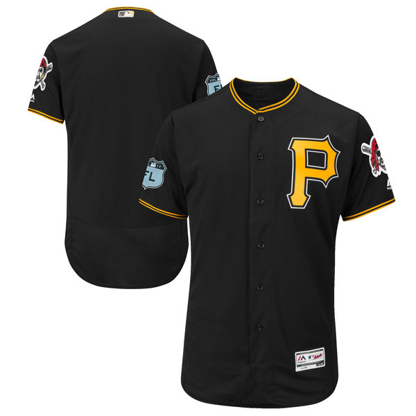 Pirates Blank Black 2017 Spring Training Flexbase Jersey