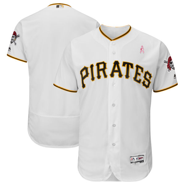 Pirates Blank White 2018 Mother's Day Flexbase Jersey