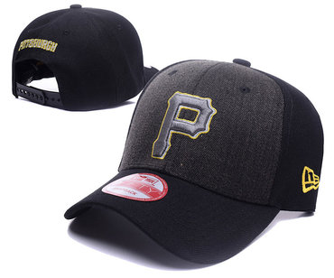 Pirates Team Logo Black Adjustable Hat DF