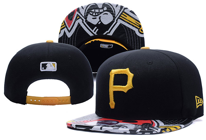 Pirates Team Logo Black Adjustable Hat YD