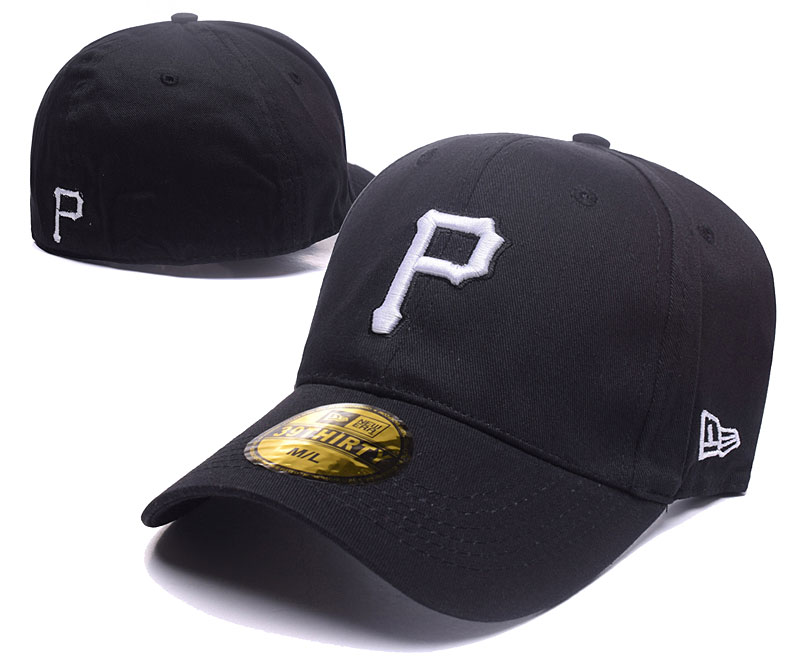 Pirates Team Logo Black Fitted Hat DF
